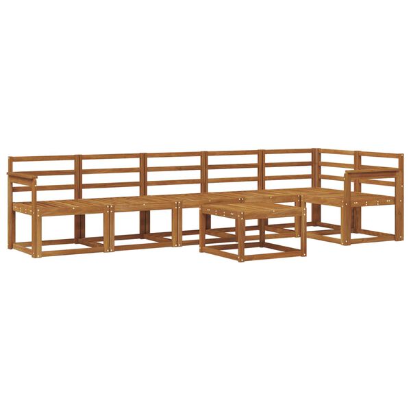 vidaXL Outdoor-Sofagarnitur 7 pcs Natur Massivholz Akazie