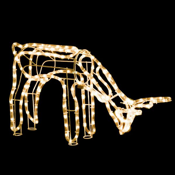 vidaXL LED-Silhouette Rentier Warmwei&szlig; 73x31x45 cm