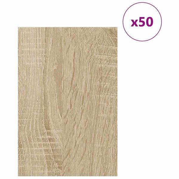 vidaXL Dekoplatten 50 pcs Sonoma-Eiche 40 x 60 x 0.3 cm Holzwerkstoff