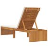 vidaXL Sonnenliege mit Kissen Braun 200 x 55 x 94cm Massivholz Akazie