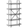 vidaXL B&uuml;cherregal 5 B&ouml;den Grau Sonoma 100x33x180,5 cm Holzwerkstoff