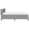 vidaXL Boxspringbett mit Matratze Hellgrau 200 x 160 cm Polyester