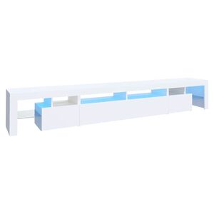 vidaXL TV-Schrank mit LED-Leuchten Wei&szlig; 260x36,5x40 cm