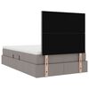 vidaXL Bett mit Stauraum und LED mit LED Taupe 120 x 190 cm Polyester