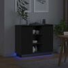 vidaXL LED-Sideboard Schwarz Eichen-Optik 90 x 32 x 75 cm