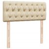 vidaXL Boxspringbett mit Matratze Creme 120x200 cm Stoff