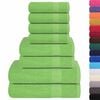vidaXL 8-tlg. Handtuch-Set FROGN Apfelgrün 100 % Baumwolle