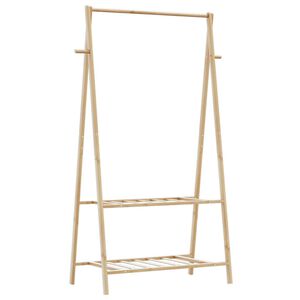 vidaXL Kleiderst&auml;nder mit Ablagen 96x45,5x150,5 cm Bambus