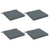 vidaXL Sitzkissen SOEST 4 stk. 100 % Polyester Blau 45 x 45 x 5 cm