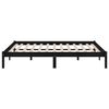 vidaXL Massivholzbett Schwarz Kiefer 140x190 cm