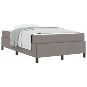 vidaXL Boxspringbett Taupe 120 x 200 cm Stoff