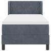 vidaXL Boxspringbett mit Matratze Dunkelgrau 200 x 80 cm Samt
