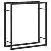 vidaXL Brennholzregal Mattschwarz 80x28x86 cm Stahl