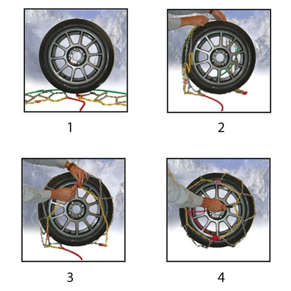 ProPlus Schneeketten f&uuml;r Autoreifen 12 mm KN120 2 Stk.