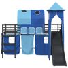 vidaXL Kinderloftbett Schwarz und Blau 100 x 200 cm Metall