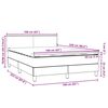 vidaXL Boxspringbett mit Matratze & LED Schwarz 160x220 cm Samt