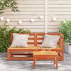 vidaXL Gartensofa 2-Sitzer Wachsbraun Massivholz Kiefer