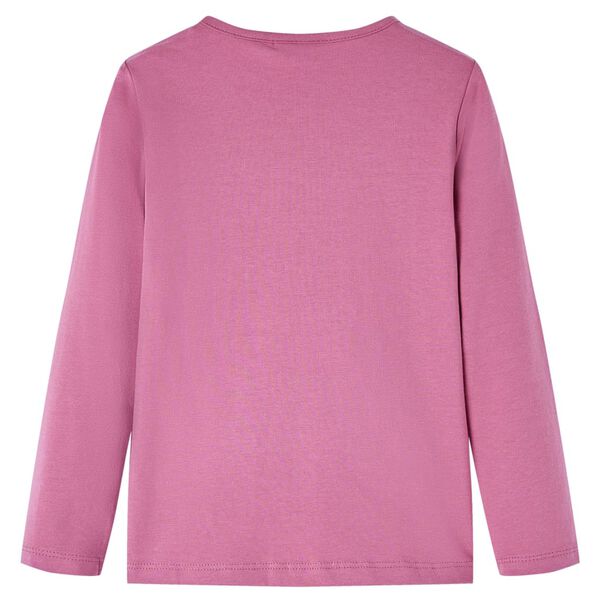 Kinder-Langarmshirt Himbeerrosa 104