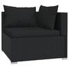 vidaXL 8-tlg. Garten-Lounge-Set mit Kissen Poly Rattan Schwarz