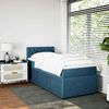 vidaXL Boxspringbett mit Matratze Blau 90x200 cm Samt
