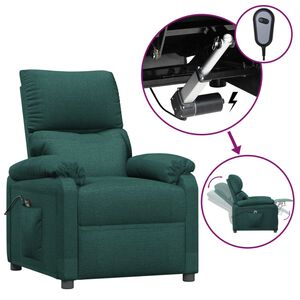 vidaXL Relaxsessel Elektrisch Dunkelgr&uuml;n Stoff