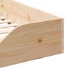vidaXL Bettrahmen Braun 80 x 220 cm Massives Kiefernholz