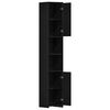 vidaXL Badschrank Schwarz Eichen-Optik 30x30x183,5 cm Holzwerkstoff