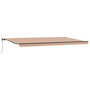 vidaXL Ausziehbare Markise Mehrfarbig 600 x 350 cm Stoff und Aluminium