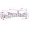 vidaXL Sofagarnituren 7 pcs Natur und Creme Massivholz Akazie