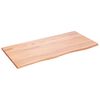 vidaXL Tischplatte Hellbraun 100x50x2 cm Massivholz Eiche Behandelt