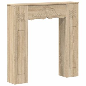 vidaXL Kaminumrandung Sonoma-Eiche 102 x 20 x 102 cm Holzwerkstoff