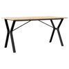 vidaXL Esstisch Y-Gestell 160x80x75 cm Massivholz Kiefer und Stahl