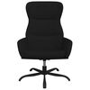 vidaXL Relaxsessel mit Hocker Schwarz Mikrofasergewebe
