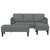 vidaXL Sofa Set mit Kissen 2 pcs Dunkelgrau Polyester