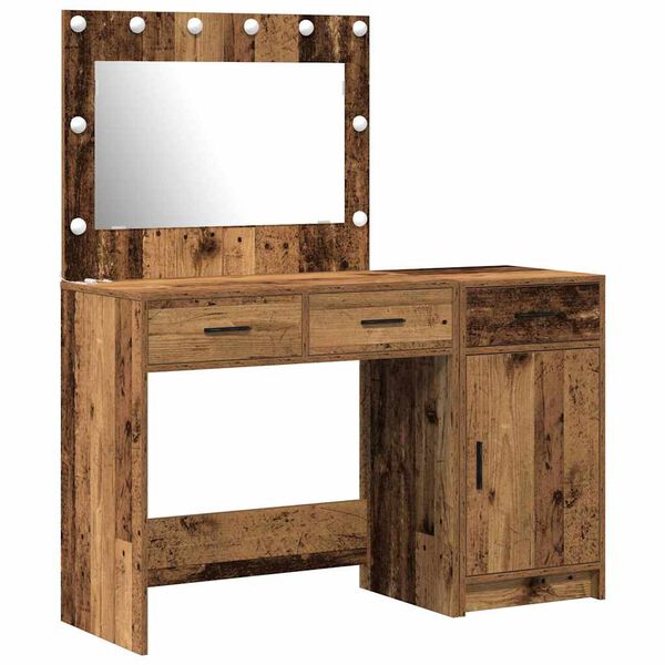 vidaXL Schminktisch mit T&uuml;r 2 pcs Braun 40 x 41 x 75 cm Holzwerkstoff