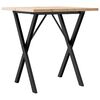 vidaXL Esstisch X-Gestell 70x70x75,5cm Massivholz Kiefer und Stahl