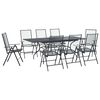 vidaXL Garten Essgruppe 9 stk. Anthrazit Mesh und Stahl