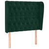 vidaXL Kopfteil mit Ohren Dunkelgr&uuml;n 103x23x118/128 cm Samt