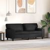 vidaXL 2-Sitzer-Sofa Schwarz 140 cm Kunstleder