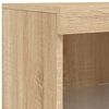 vidaXL Sideboard mit LED-Leuchten Sonoma-Eiche 162x37x100 cm