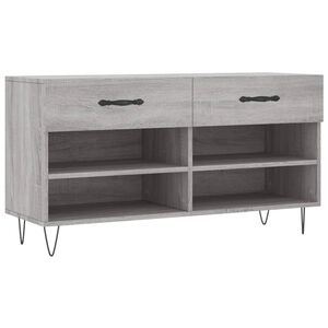 vidaXL Schuhbank Grau Sonoma 102x35x55 cm Holzwerkstoff