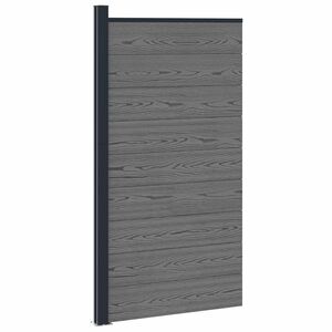vidaXL Zaunelement WPC und Aluminium Grau