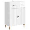 vidaXL Sideboard Hochglanz Wei&szlig; 66 x 34,5 x 90 cm Holzwerkstoff
