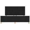vidaXL Bettgestell mit Kopfteil Schwarz 180 x 200 cm Stoff