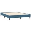 vidaXL Boxspringbett mit Matratze Dunkelblau 160x210 cm Samt