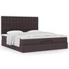 vidaXL Ottoman-Bett mit Matratze Dunkelbraun 160x200 cm Stoff