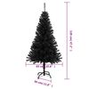 vidaXL Künstlicher Weihnachtsbaum mit Ständer Schwarz 120 cm PVC