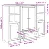 vidaXL Highboard mit Schubladen 3 pcs Altholz Holzwerkstoff