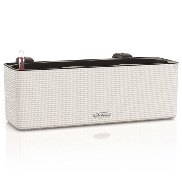 LECHUZA Blumenkasten CUBE color triple mit Halter Wei&szlig; 13680