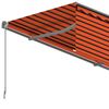 vidaXL Markise Manuell Einziehbar mit Rollo 3x2,5 m Orange & Braun